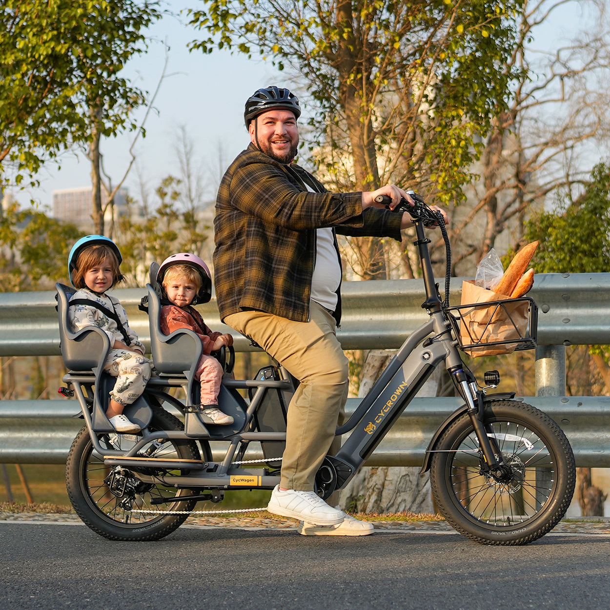 CycWagen Dual Battery Longtail Cargo Electric Bike