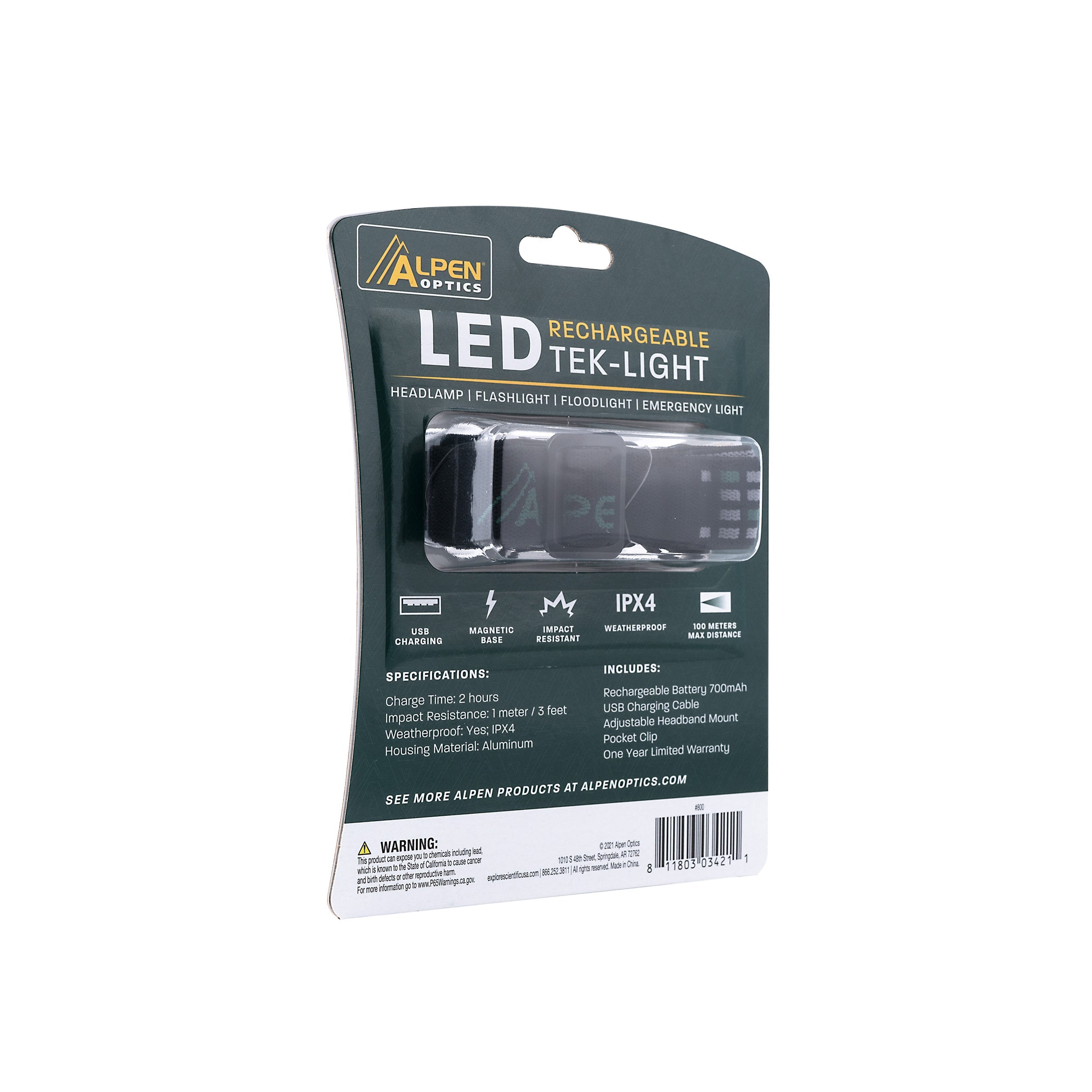 Alpen Tek-Light: Your Ultimate Rechargeable LED Headlamp for Adventure