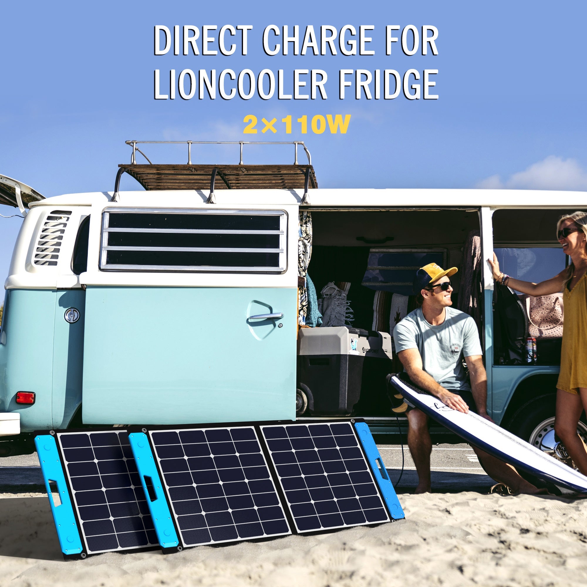 Acopower 100W Foldable Solar Charging Kit with Controller - Your Ultimate Off-Grid Power Solution