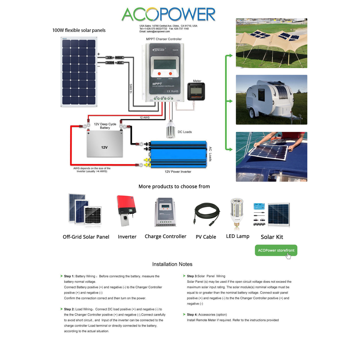 Acopower 110W Flexible Solar Panel Pack - 4x the Power for Your Adventures
