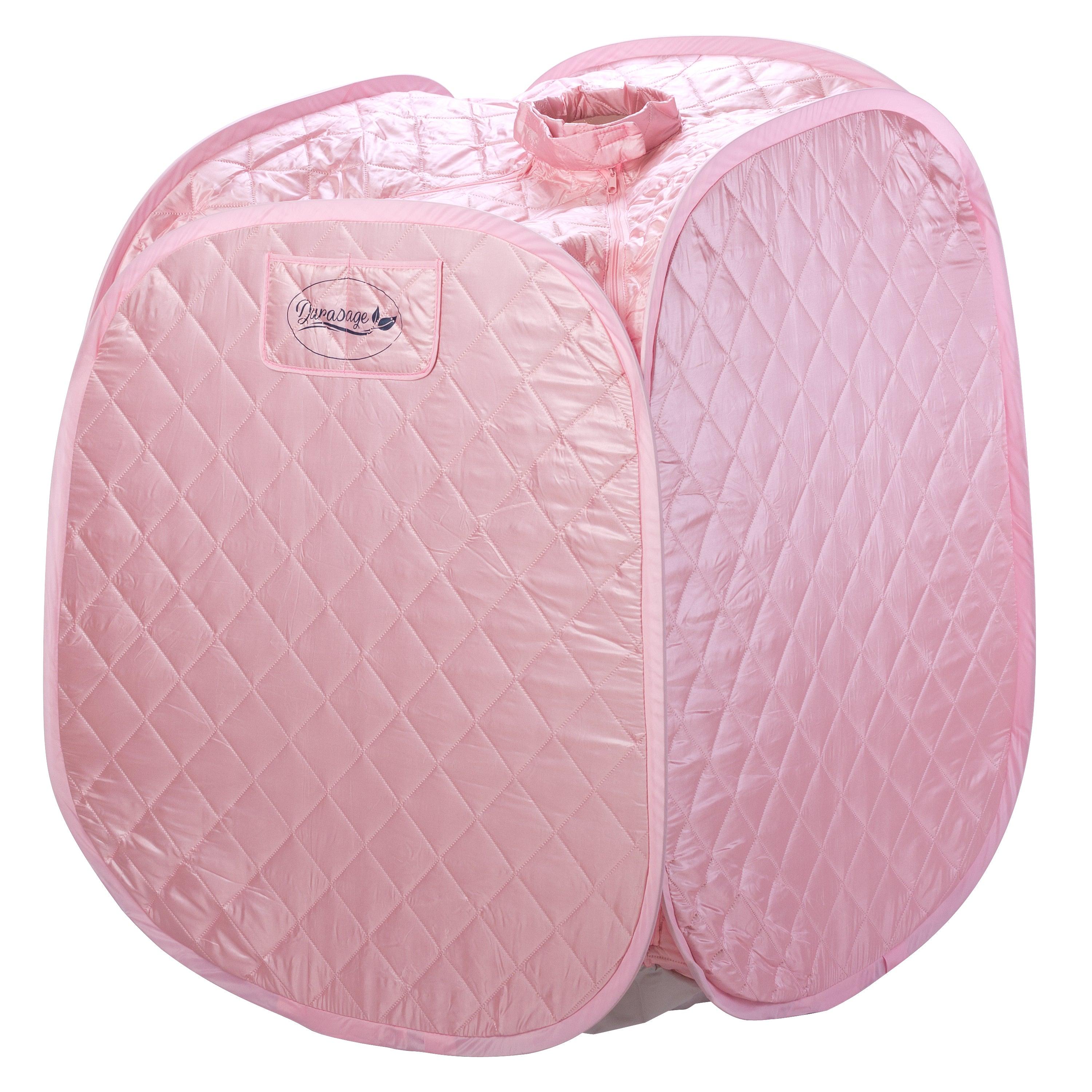 Durasage Personal Foldable Steam Sauna - Your Home Relaxation Oasis in Light Pink