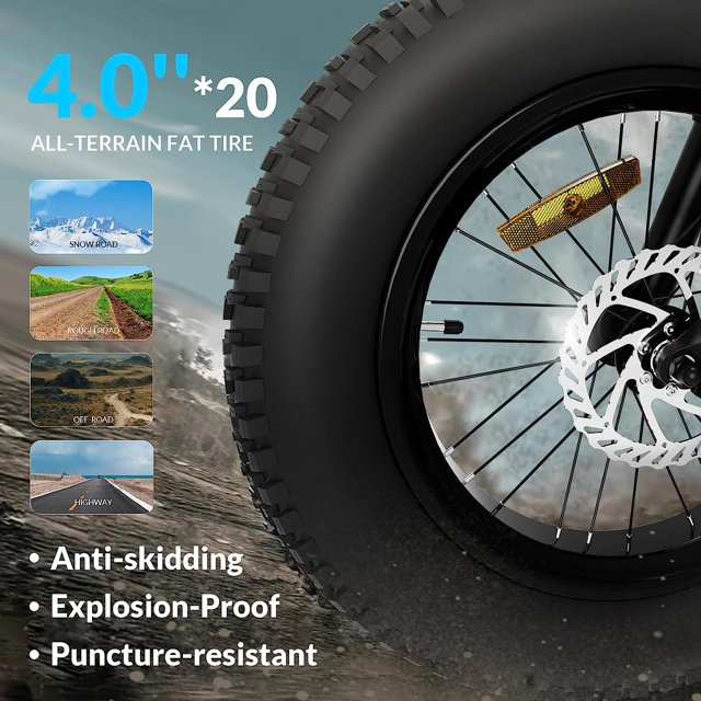 5th Wheel Thunder 1FT - The Ultimate Adult Fat Tire Electric Bike with 1000W Power