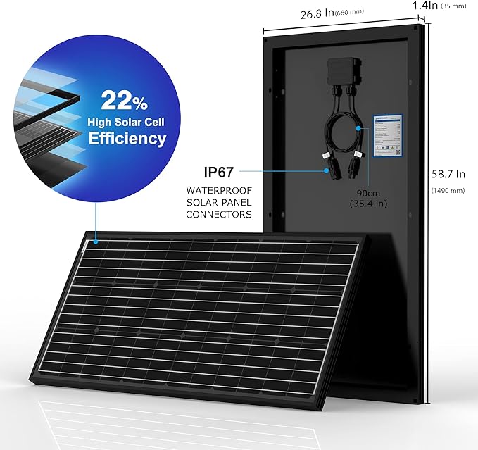 Acopower 200W High - Performance 300Ah (3x100Ah) Lithium Power System