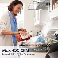 Ciarra 30-Inch Wall Mount Range Hood: 3-Speed Extraction for a Cleaner Kitchen