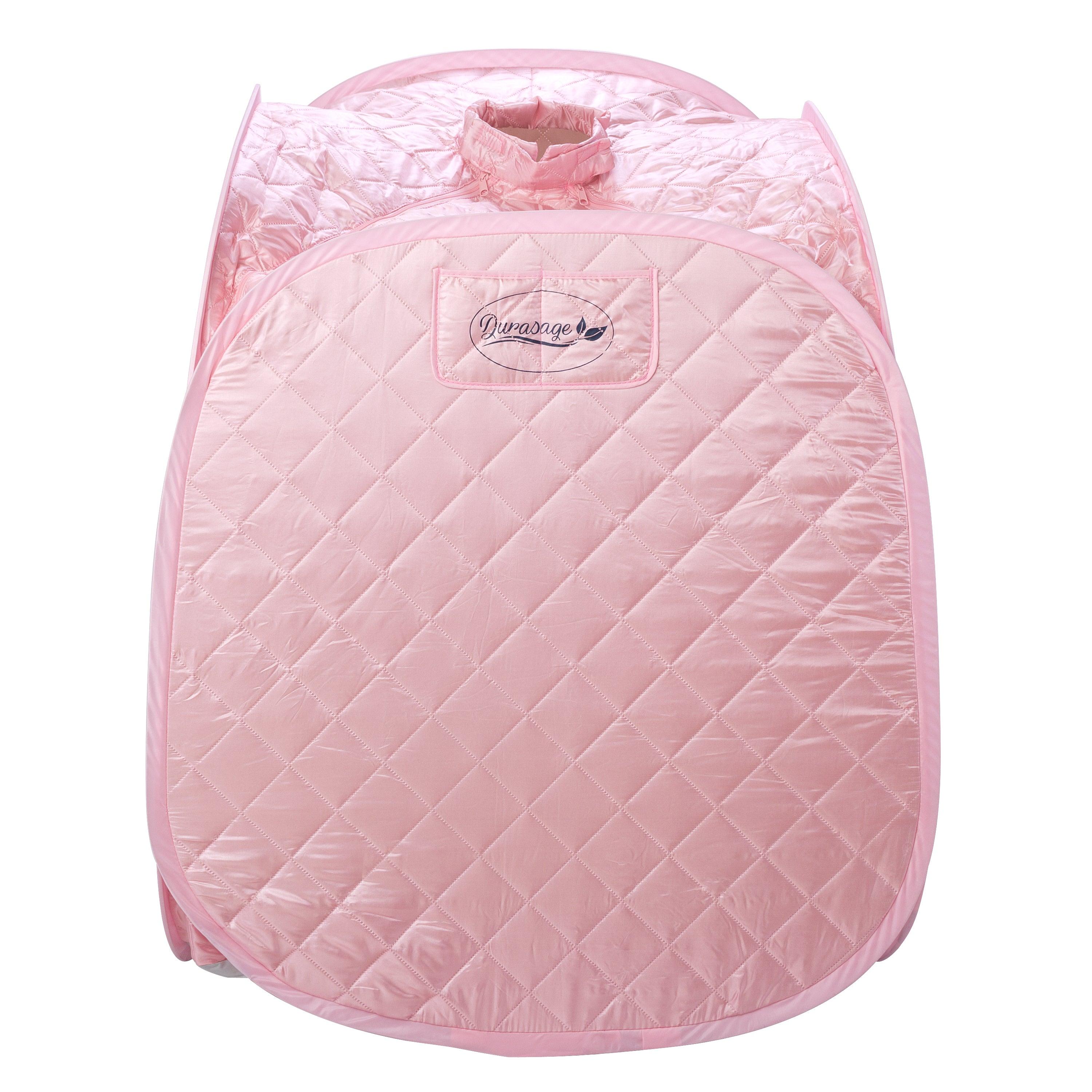 Durasage Personal Foldable Steam Sauna - Your Home Relaxation Oasis in Light Pink