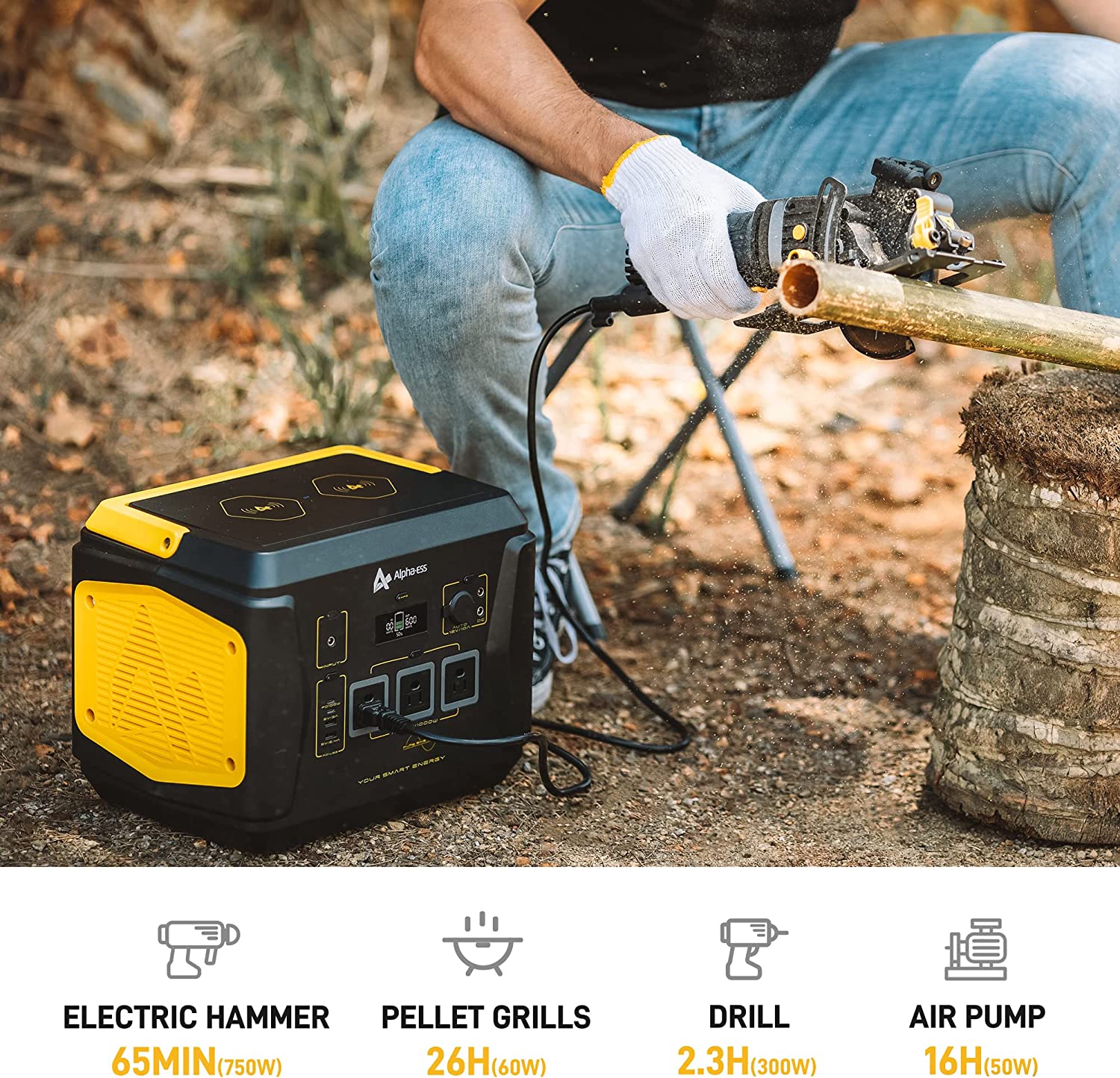 AlphaESS BlackBee 1000W Ultra-Powerful Portable Power Station