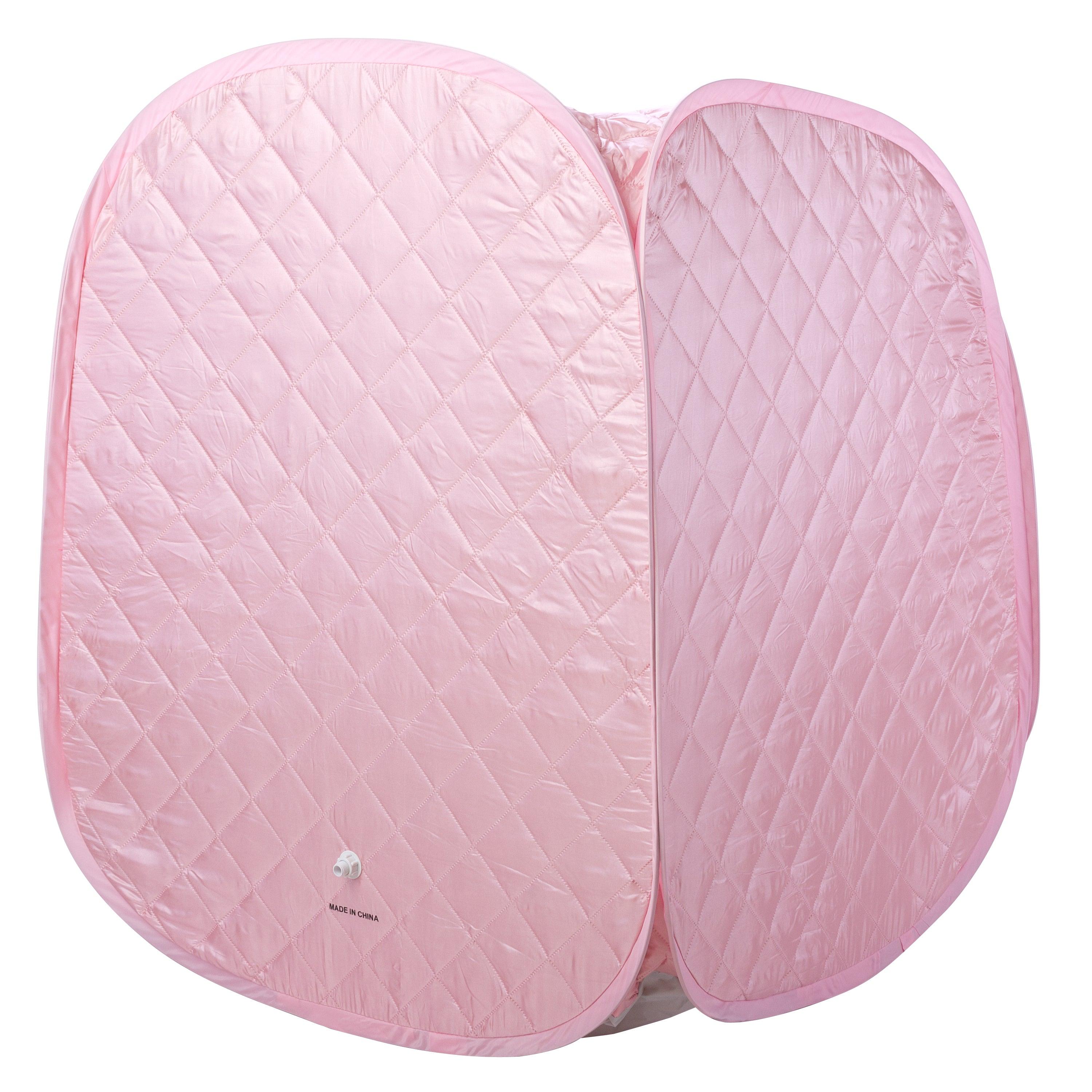 Durasage Personal Foldable Steam Sauna - Your Home Relaxation Oasis in Light Pink