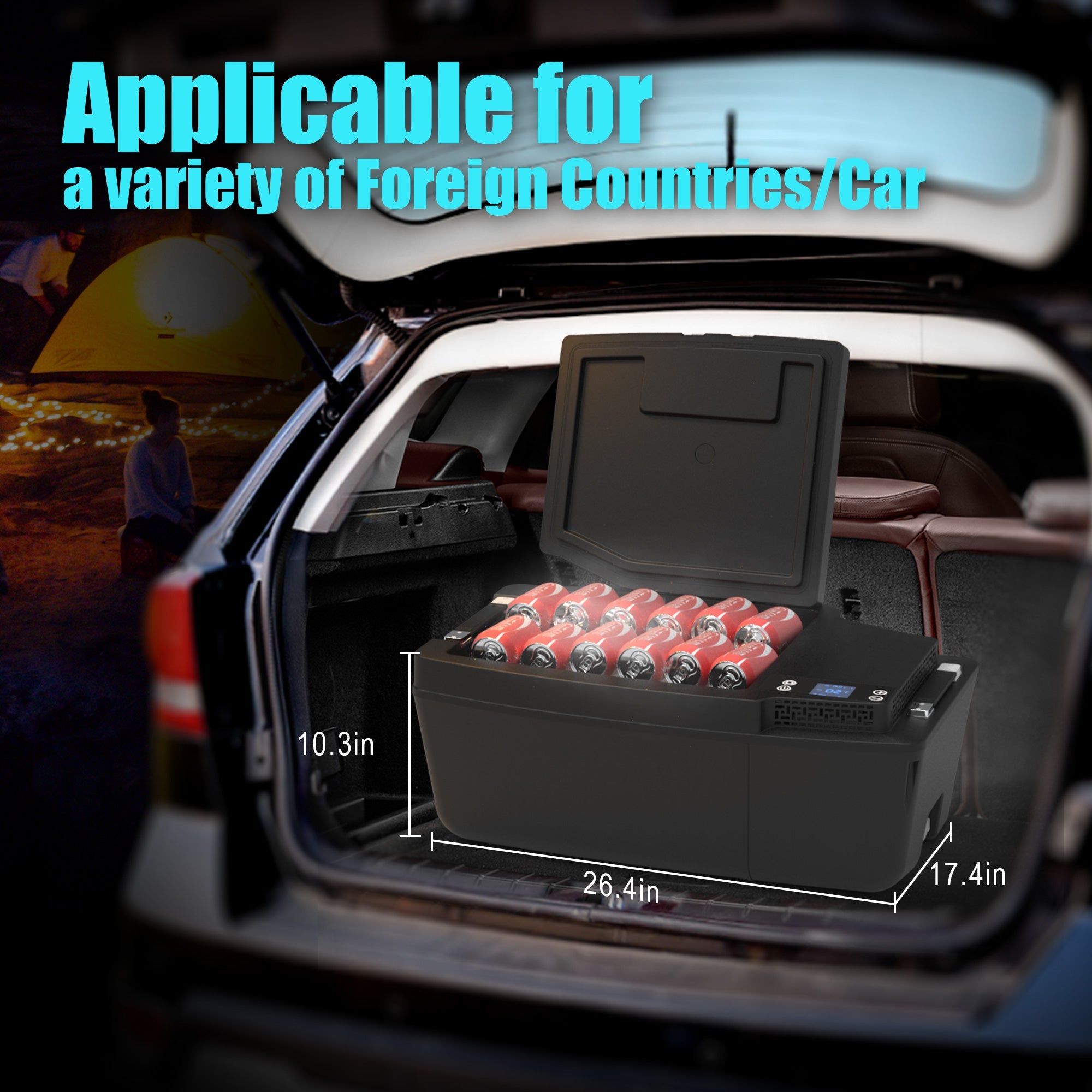 Acopower 20L Tesla Model 3 Portable Car Freezer - Keep Your Drinks and Food Cool on the Go!