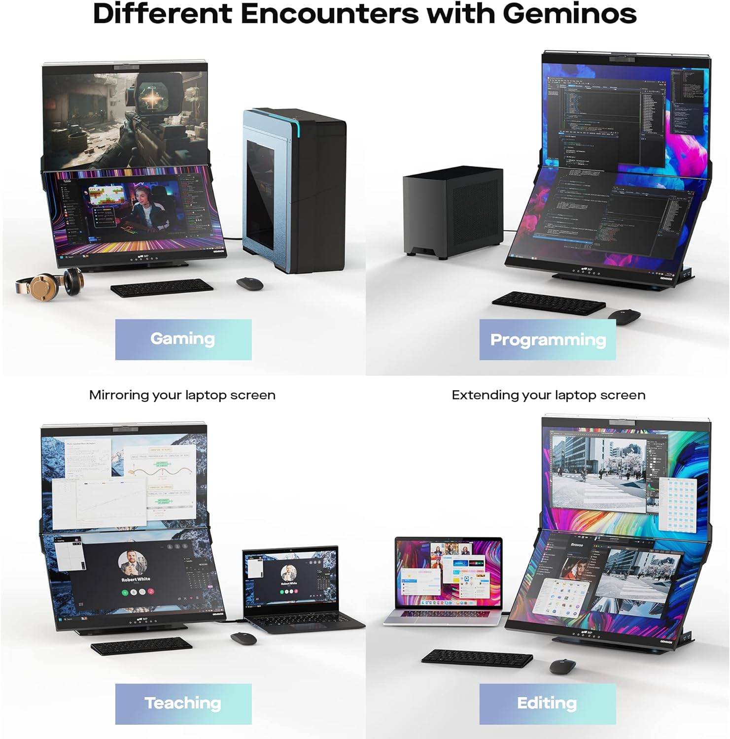 Mobile Pixels Geminos - The Ultimate Dual LCD for Your Workspace